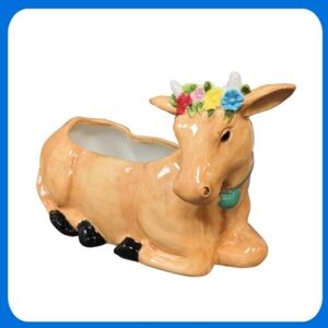 ❤️ New Pioneer Woman Charlie Brown Cow  Ceramic Planter
